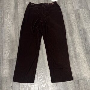 a new day Dark Brown Velvet Straight-Leg Trousers